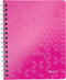 Leitz WOW schrift formaat 21 x 297 cm( A4) geruit 5 mm roze