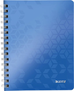 Leitz WOW Spiraalgebonden A5 Notitieboek met Kunststof Kaft - 80 Vel - Gelijnd - Blauw