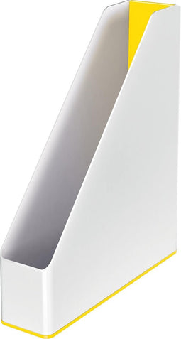 Leitz WOW Tijdschriftencassette Wit/Geel