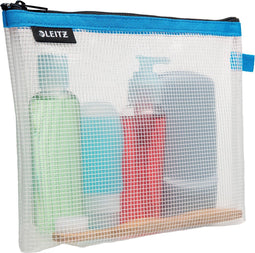 Leitz WOW Waterafstotende Reisetui Cosmetica - Toilettas - Transparant - Blauw