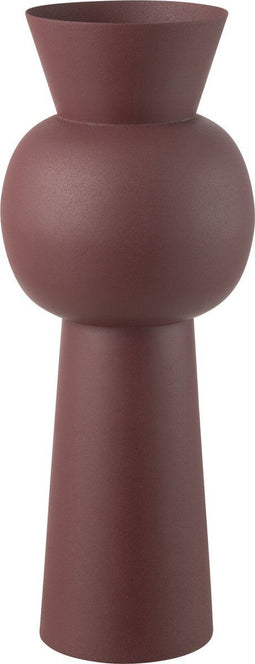 J-Line vaas Nala - ijzer - bordeaux - medium