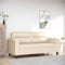 vidaXL - Tweezitsbank - 140 - cm - microvezelstof - beige