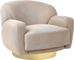 LEJRE - Fauteuil - Taupe - Polyester