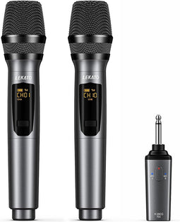 LEKATO 2.4GHz Oplaadbare Draadloze Microfoon: Perfect voor zang, speeches en meer