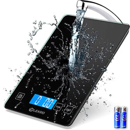 Lekro Digitale Precisie Keukenweegschaal – Weegschaal Keuken - 1gr-15kg – Tarra Functie - Zwart