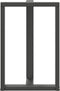 vidaXL - Bartafelpoten - 2 - st - T-vormig - 60x35x(90-91) - cm - staal - antraciet