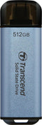 Transcend ESD300 - SSD 512GB - USB-C 1050MB/s Lezen 950MB/s Schrijven - Blauw