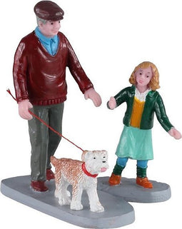 Lemax - Afternoon Stroll- Set Of 2 - Kersthuisjes & Kerstdorpen