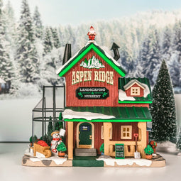 Lemax - 'Aspen Ridge Landscaping & Nursery' - Verlichte Gebouw - Exclusief adapter