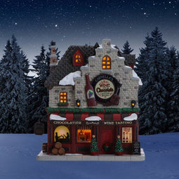 Lemax - 'Carmella's Wine And Chocolate Tasting Room' - Verlicht gebouw - Exclusief adapter (werkt ook op batterijen)
