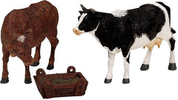 Lemax - Feeding Cow & Bull - Set Of 3 - Kersthuisjes & Kerstdorpen