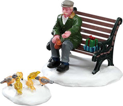 Lemax - 'Feeding Pigeons' - Figuur