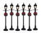 Lemax - Gas Lantern Street Lamp - Set Of 6 - B/o (4.5v) - Kersthuisjes & Kerstdorpen