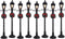 Lemax - Gas Lantern Street Lamp - Set Of 8 - B/o (4.5v) - Kersthuisjes & Kerstdorpen