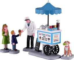 Lemax - Happy Scoops Ice Cream Cart, Set Of 5 - Kersthuisjes & Kerstdorpen