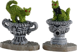 Lemax - Haunted Topiary- Set Of 2 - Kersthuisjes & Kerstdorpen