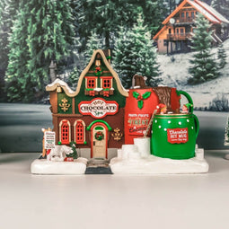 Lemax - 'Hot Chocolate Spa' - Verlicht gebouw - Exclusief adapter (werkt ook op batterijen)