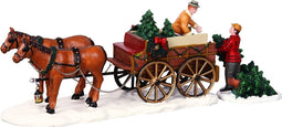 Lemax Kerstdecoratie Lemax - Christmas Tree Wagon, Set Of 2
