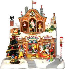 Lemax Kerstdorp Santa's Workshop - met verlichting - 4.5V Adaptor