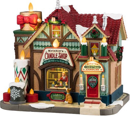 Lemax - 'Kristin's Candle Shop' - Verlicht gebouw - Exclusief adapter (Werkt op batterijen)