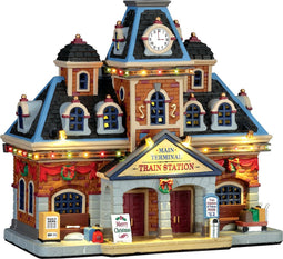 Lemax - Main Terminal Train Station - With 4.5v Adapto - Kersthuisjes & Kerstdorpen