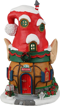 Lemax - No. 1 Elf Lane, B/o (3v) - Kersthuisjes & Kerstdorpen