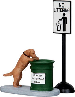 Lemax - No Littering - Set Of 2