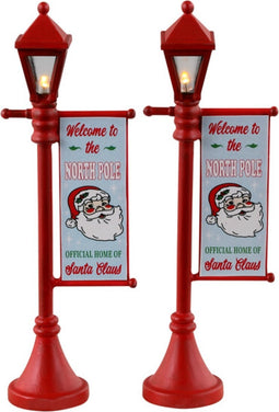 Lemax - North Pole Lamppost - Set van 2