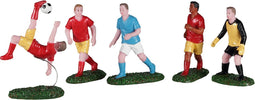 Lemax - Playing Soccer- Set Of 5 - Kersthuisjes & Kerstdorpen