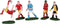 Lemax - Playing Soccer- Set Of 5 - Kersthuisjes & Kerstdorpen