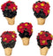 Lemax - Poinsettias - Set Of 5 - Kersthuisjes & Kerstdorpen