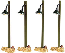 Lemax - Rustic Street Lamp - Set Of 4 - B/o (4.5v) - Kersthuisjes & Kerstdorpen