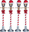 Lemax - Santa Hat Street Lamp - Set Of 4 - B/o (4.5v) - Kersthuisjes & Kerstdorpen