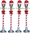 Lemax - Santa Hat Street Lamp - Set Of 4 - B/o (4.5v) - Kersthuisjes & Kerstdorpen