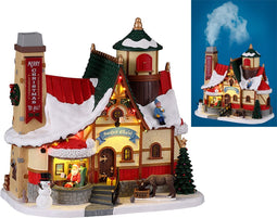 Lemax - 'Santa's Chalet' - Verlicht gebouw met rookeffect - Inclusief adapter