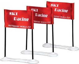Lemax - Ski Racing Flag - Set Of 3 - Kersthuisjes & Kerstdorpen