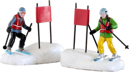 Lemax - Slalom Stars, Set Of 2 - Kersthuisjes & Kerstdorpen