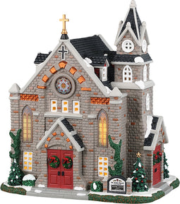 Lemax - 'St. Luke's Church' - Verlicht gebouw - Exclusief adapter (werkt ook op batterijen)