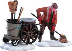 Lemax - Street Sweeper - Set Of 2 - Kersthuisjes & Kerstdorpen