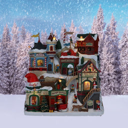 Lemax - 'The Elf Workshop' - Verlicht kerstdorp - Exclusief adapter (werkt ook op batterijen)