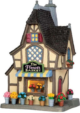 Lemax - 'The Flower Basket' - Verlicht gebouw - Exclusief adapter