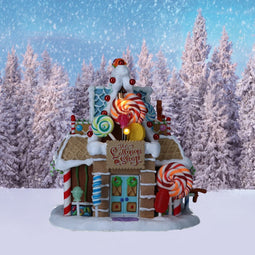 Lemax - 'The Lollipop Shop' - Verlicht gebouw - Exclusief adapter (Werkt op batterijen)