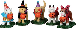 Lemax - Trick Or Treating Dogs - Set Of 5 - Kersthuisjes & Kerstdorpen