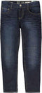 LEMMI - Donkerblauwe elastische jeans met slanke pijp