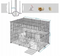 Eugad Modulaire Knaagdierenkooi 70x70x105 cm - Ruime Verstelbare Kooi - Geschikt voor Konijnen Cavia's Hamsters Kittens