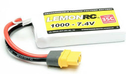 LemonRC LiPo accupack 7.4 V 1000 mAh Aantal cellen: 2 35 C Softcase XT60