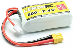 LemonRC LiPo accupack 7.4 V 650 mAh Aantal cellen: 2 35 C Softcase XT30