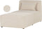 LEMVIG - Chaise longue - Beige - Corduroy