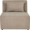 LEMVIG - Chaise longue - Taupe - Corduroy