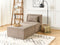 LEMVIG - Chaise longue - Taupe - Corduroy